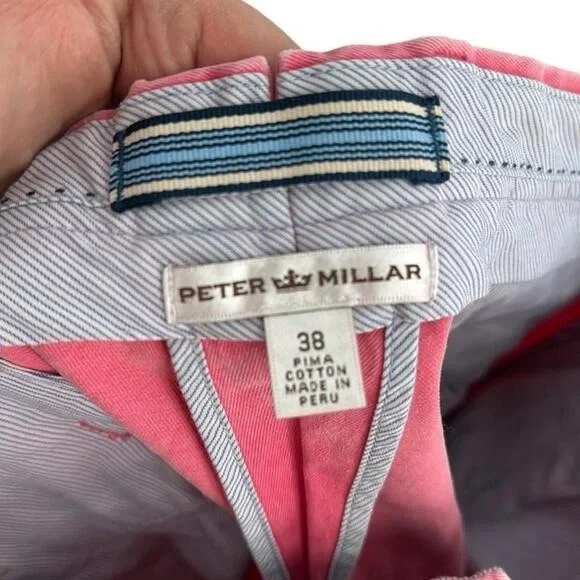 Peter Millar chino pants pink trousers golf event business casual sz 38 - Picture 10 of 10